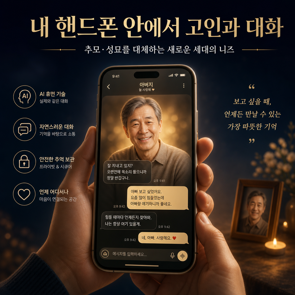 AI 피규어 사업 - 내 핸드폰 안에서 고인과 대화, 추모·성묘 대체 세대 니즈